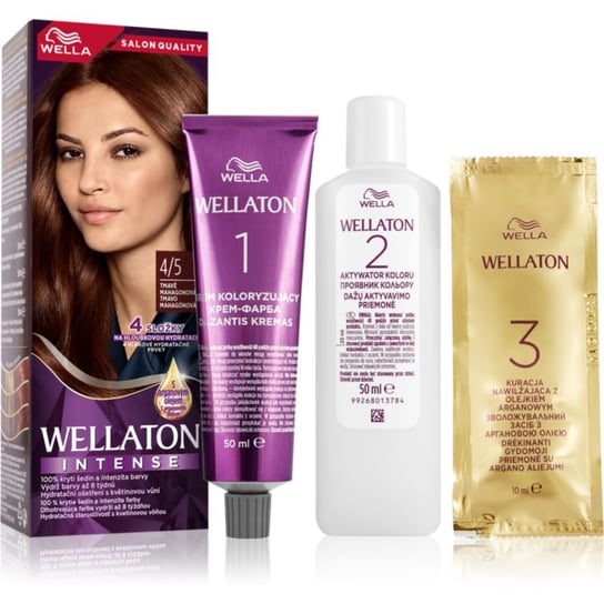 Wella Wellaton Intense trwała farba do włosów z olejkiem arganowym odcień 4/5 Addictive Mahogany 1 szt. Inna marka