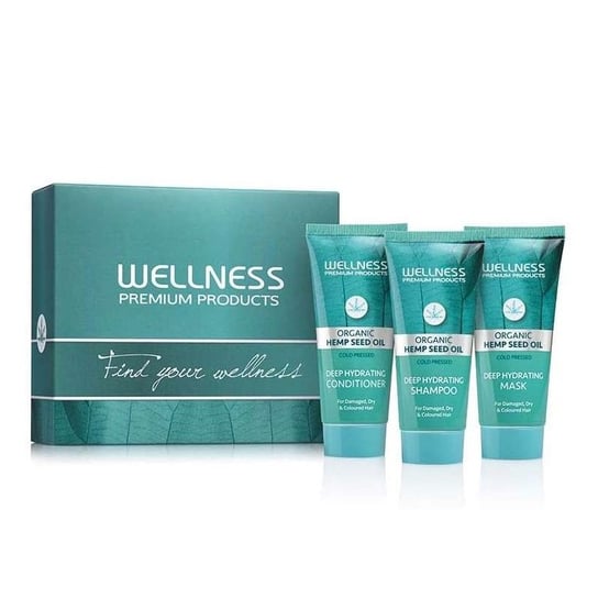WELLNESS PREMIUM PRODUCTS mini zestaw głęboko nawilżający (szampon 50ml, odżywka 50ml, maska 50ml) Wellness Premium Products