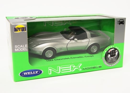 Welly 1:34 Chevrolet 1982 Corvette Coupe -srebrny Welly