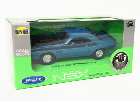 Welly 1:34 Dodge 1970 Challenger T/A - niebieski Welly