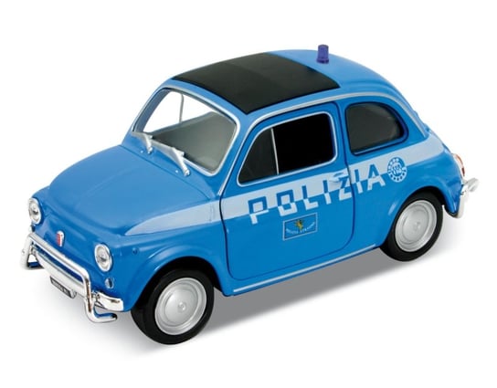 Welly 1:34 Fiat Nuova 500 Policja -niebieski Welly