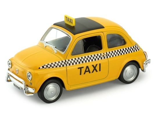 Welly 1:34 Fiat Nuova 500 Taxi -żółty Welly