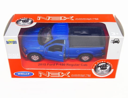 WELLY 1:34 Ford F-150 Regular Cab 2015 - niebieski Welly