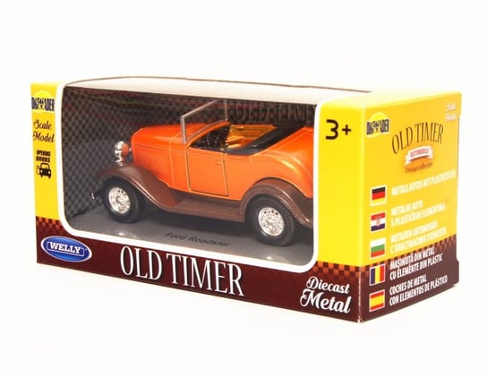 Welly 1:34 Ford Roadster cabrio - pomarańczowy Welly