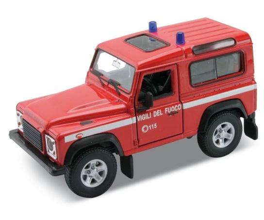 Welly 1:34 Land Rover Defender włoska straż -czerwony Welly