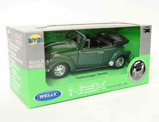 Welly 1:34 Volkswagen Beetle cabrio - zielony Welly