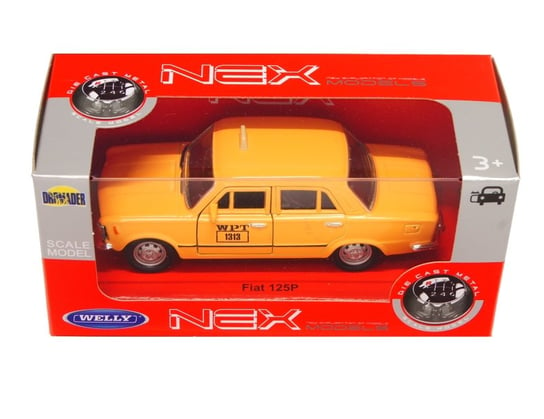 WELLY 1:39 FIAT 125P TAXI - pomarańczowy Welly