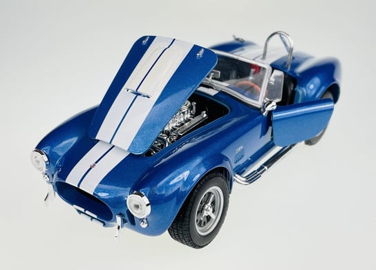 Welly 1965 Shelby Cobra 427 Sc Niebieski 1:24 Samochód Nowy Metalowy Model Welly