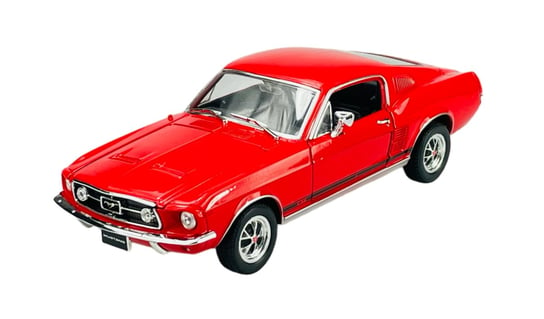 Welly 1967 Ford Mustang Gt Czerwony 1:24 Samochód Nowy Metalowy Model Welly
