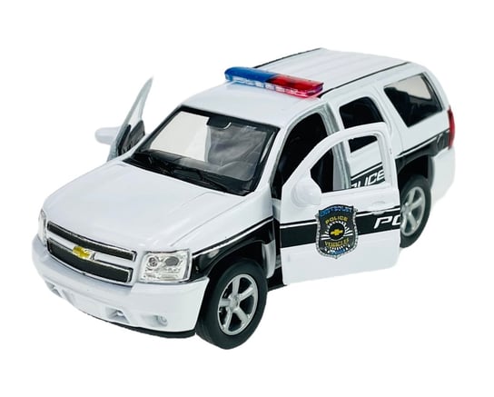 Welly 2008 Chevrolet Tahoe Policja Biały 1:34 Samochów Nowy Metalowy Model Welly