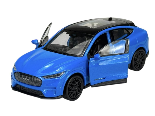 Modèle Réduit Ford Mustang Mach-E GT 2023 Welly - Échelle 1:34/1:39 - Gris Métallisé - Boîte Neuve