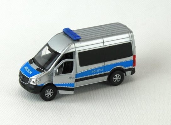 Welly Auto Model 1:34 Mercedes-Benz Sprinter Panel Van Policja Dromader