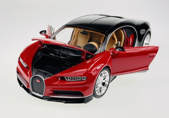 Welly Bugatti Chiron Czerwony 1:24 Samochód Nowy Metalowy Model Welly