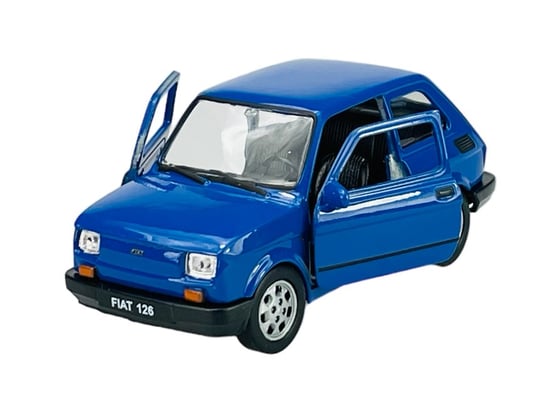 Welly Fiat 126P Niebieski 1:34 Samochód Nowy Metalowy Model Welly