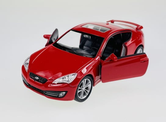 Welly Hyundai Genesis Coupe Czerwony 1:34 Samochód Nowy Metalowy Model Welly