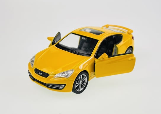 Welly Hyundai Genesis Coupe Żółty 1:34 Samochód Nowy Metalowy Model Welly