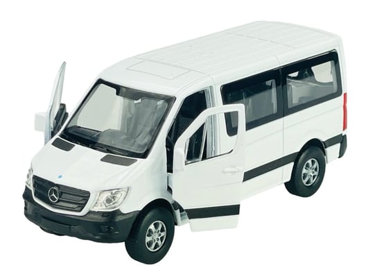 WELLY MERCEDES-BENZ SPRINTER TRAVELINER BIAŁY 1:34 SAMOCHÓD NOWY METALOWY MODEL Welly