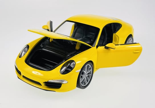 Welly Porsche 911 (991) Carrera S Żółty 1:24 Samochód Nowy Metalowy Model Welly
