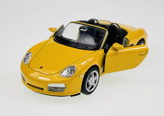 Welly Porsche Boxster S Bez Dachu Żółty 1:34 Samochód Nowy Metalowy Model Welly