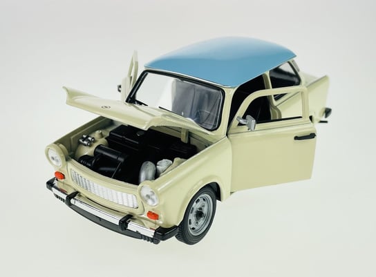 Welly Trabant 601 Beżowy Z Niebieskim Dachem 1:24 Samochód Nowy Metalowy Model Welly