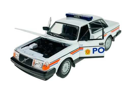 Welly Volvo 240 Gl Policja Norweska 1:24 Samochód Nowy Metalowy Model Welly