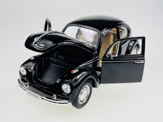 Welly Vw Volkswagen Beetle Czarny 1:24 Samochód Nowy Metalowy Model Welly