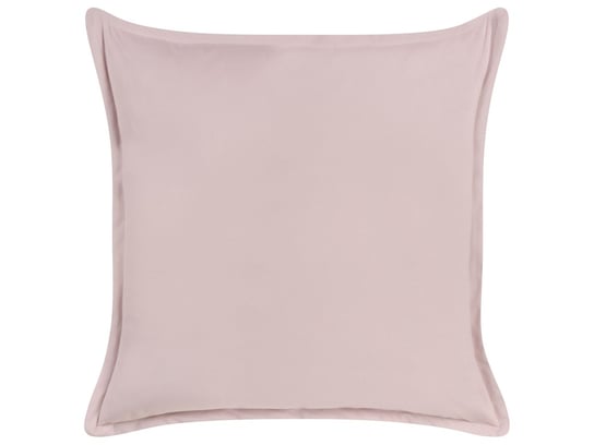 Welurowa poduszka dekoracyjna 60 x 60 cm różowa EUSTOMA Beliani