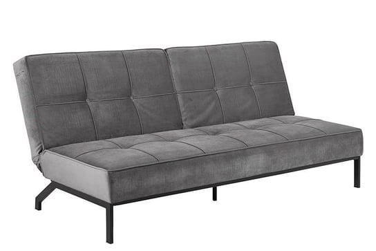 Welurowa sofa EDINOS Dalima, szara, 87x95x198 cm Elior