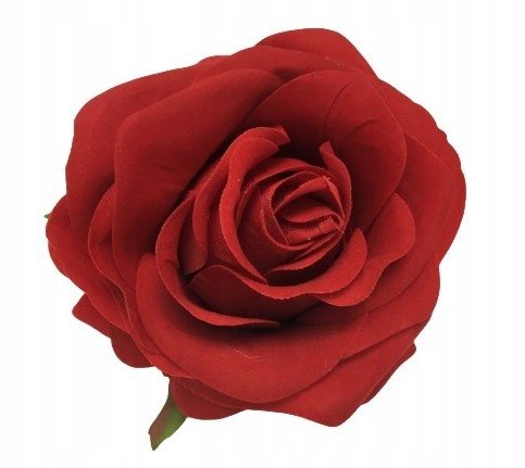 Welurowa Sztuczna Róża Czerwona Piękna Jak Żywa Na Bukiet Stroik Wazonu DOMOSFERA