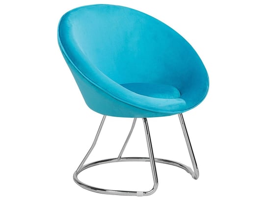 Welurowe krzesło tapicerowane BELIANI Floby, niebieskie, 34x34 cm Beliani