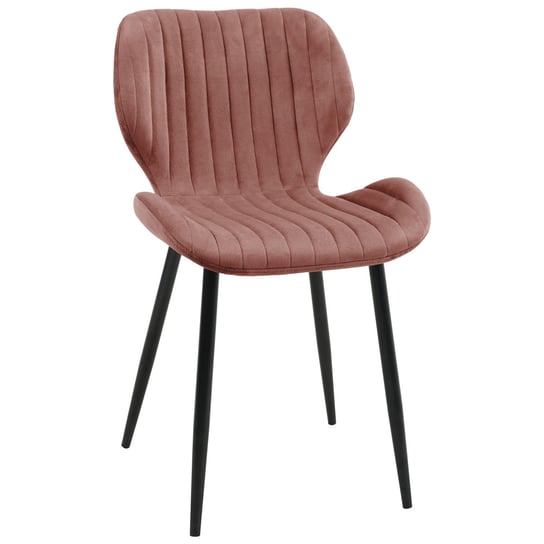 Welurowe krzesło tapicerowane pikowane SJ.17 Różowe FABRYKA MEBLI AKORD