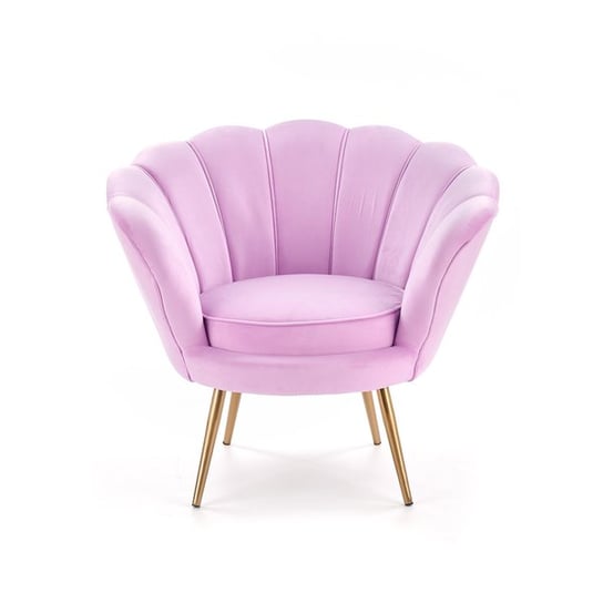 Welurowy fotel Shell w stylu glamour Style Furniture
