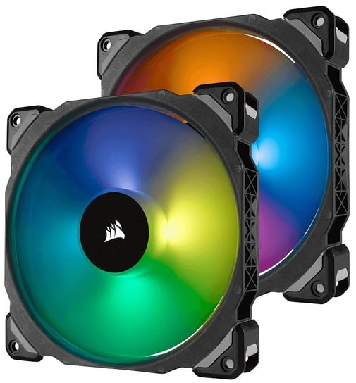 Wentylator komputerowy CORSAIR Fan LL140 RGB LED PWM 2 Fun Pack Premium Magnetic Levitation Fan CO - 9050078 - WW, 140 mm, 2 szt. Corsair