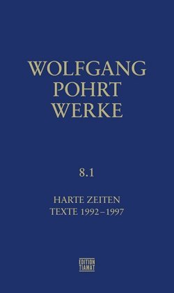 Werke Band 8.1 Edition Tiamat