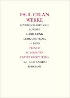 Werke. Historisch-kritische Ausgabe. I. Abteilung: Lyrik und Prosa Celan Paul