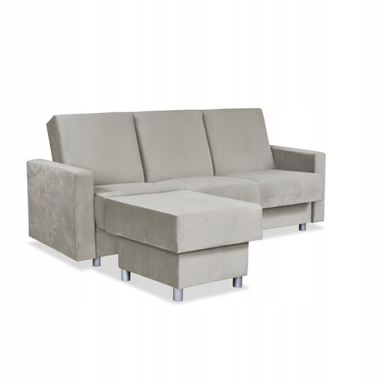 Wersalka Narożnik Alicja z pufą sofa kanapa rozkładana Family Meble beż Family meble