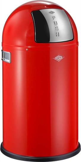 WESCO Kosz na śmieci czerwony 50l Pushboy, rozmiar Novis