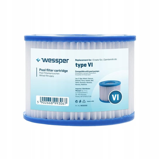 Wessper filtr do pompy Lay-Z-Spa typ VI zamiennik Bestway 60311 Wessper