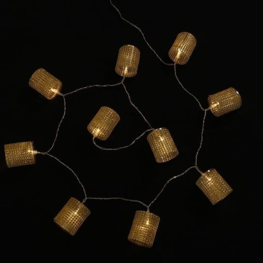 Wewnętrzna girlanda w kształcie tuby ze złotymi kryształkami z 10 diodami LED Inna marka