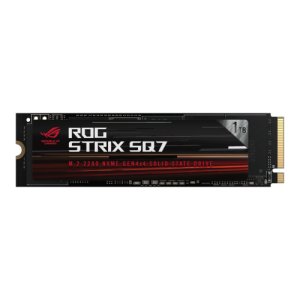 Wewnętrzny dysk SSD ROG Strix SQ7 1 TB M.2 PCIe Gen4 NVMe z buforowaniem DRAM i dużą pamięcią podręczną SLC Asus
