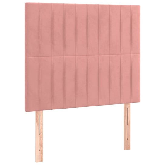 Wezgłowie łóżka aksamitne różowe 100x118/128 cm Inna marka