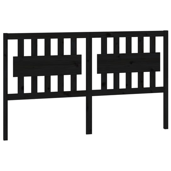Wezgłowie łóżka drewniane, 165,5x4x100 cm, czarne Inna marka