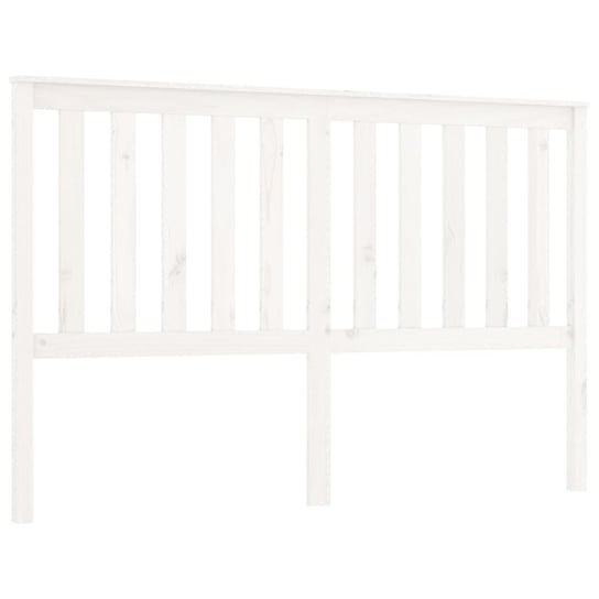 Wezgłowie łóżka drewniane, białe, 156x6x101 cm Inna marka