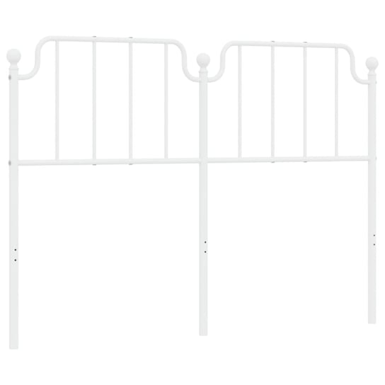 Wezgłowie łóżka metalowe, białe, 156x4x102 cm Inna marka