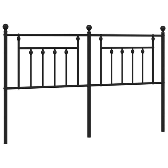 Wezgłowie łóżka metalowe, czarne, 166x97 cm Inna marka