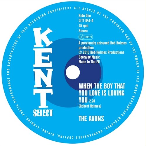 When the Boy That You Love Is Loving You / I Can't Stay Away The Avons, Joan Moody