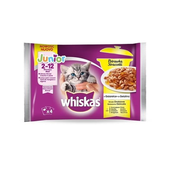 Whiskas Junior potrawka drobiowa w galaretce 85g x 4 (multipak x 1) Whiskas