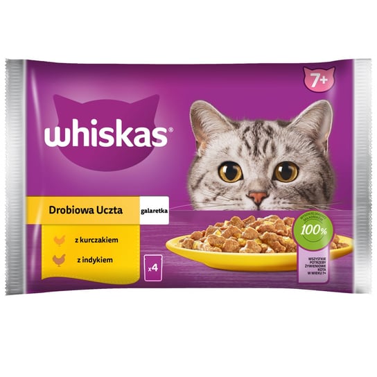 Whiskas, Karma dla Starszych Kotów, z Drobiem, 4x85g Whiskas