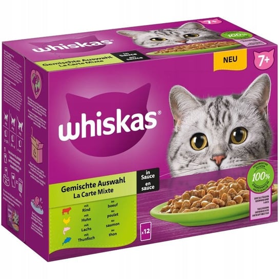 Whiskas Mokra karma dla kota 12 x 85g Mix smaków Senior 7+ Whiskas