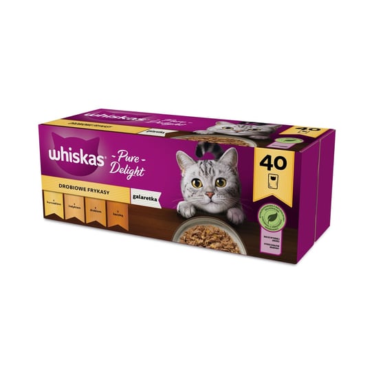 Whiskas Mokra karma dla kota, Drobiowe Frykasy w galaretce, 40x85 g Whiskas